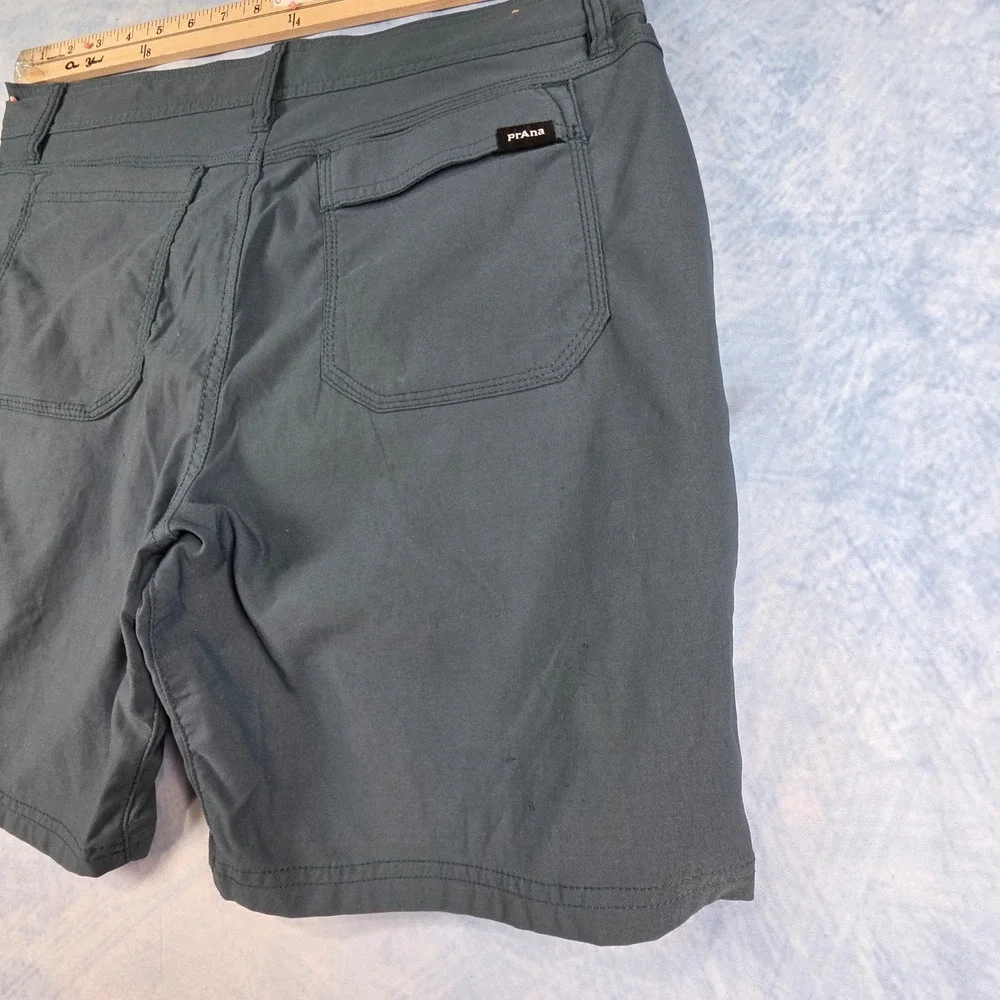Prana Zion Cargo Shorts Mens 34 Gray Stretch Hiking Climbing Outdoor 8 Inseam